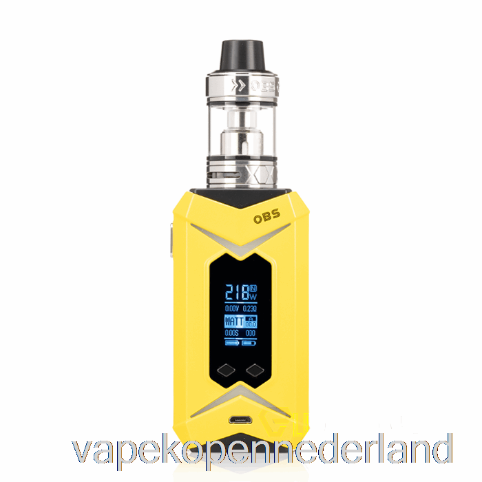 Vape Nederland Obs Bat 218w & Damo Starterkit Gele Mod / Zilveren Tank